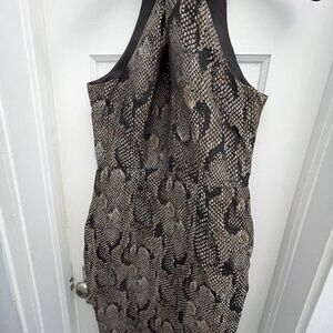 H&M Elegant Snake Print Halter Dress